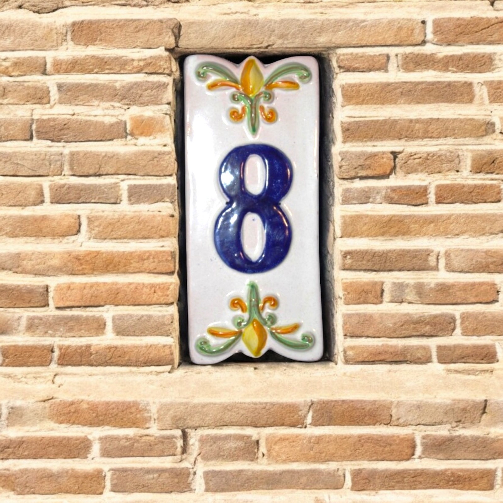 Numero civico in Ceramica di Caltagirone