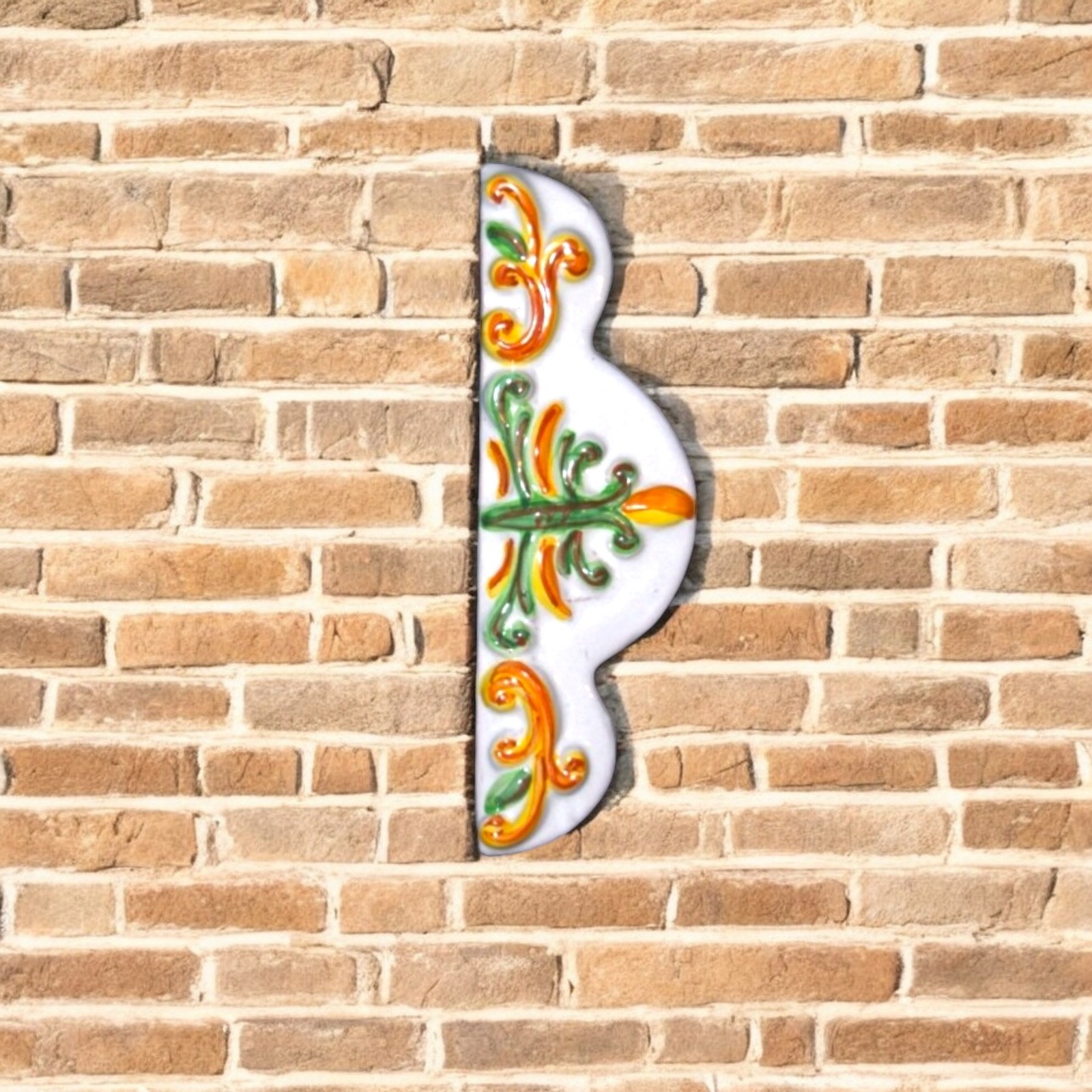 Fascia laterale numero civico ceramica Caltagirone
