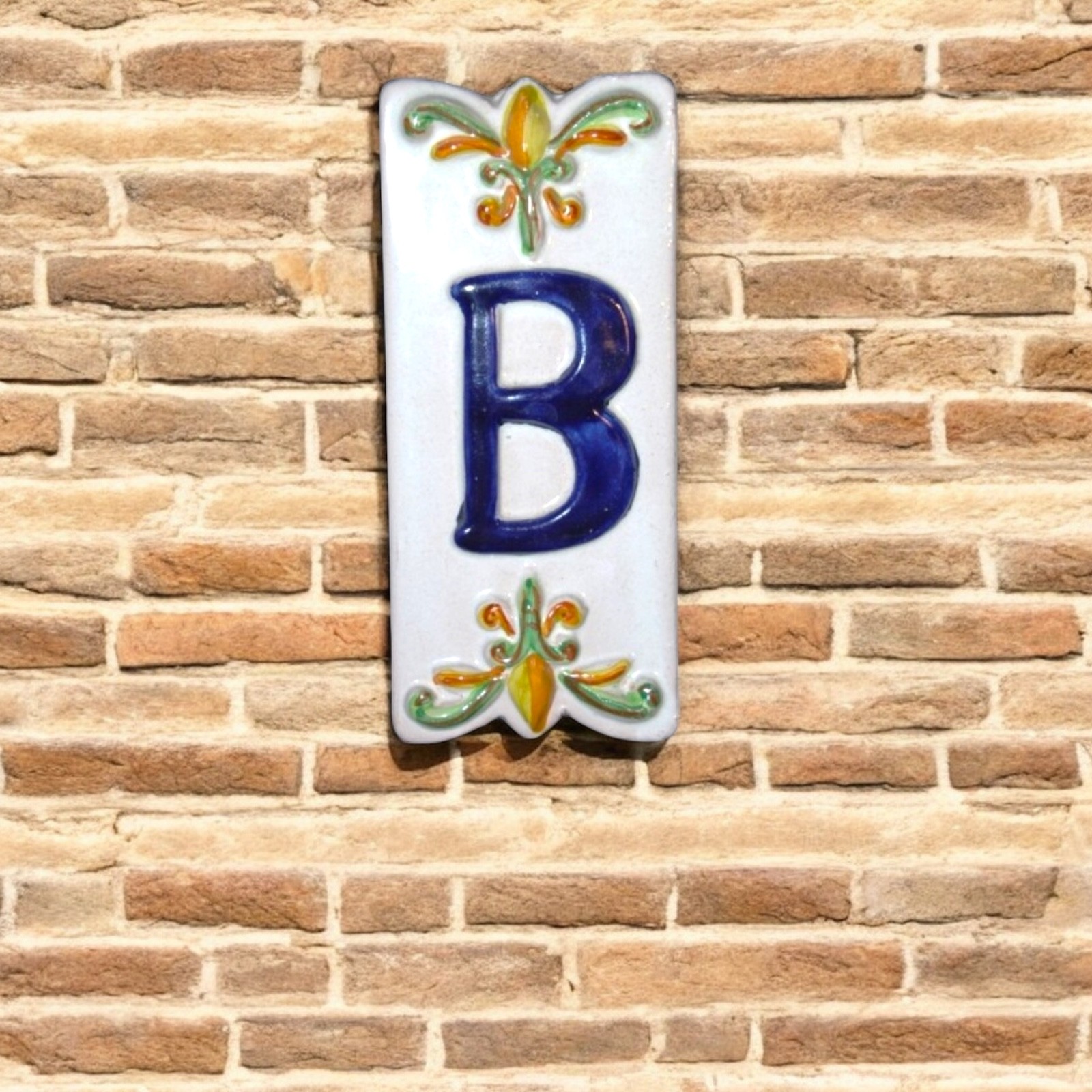 Numero civico lett. B in Ceramica di Caltagirone