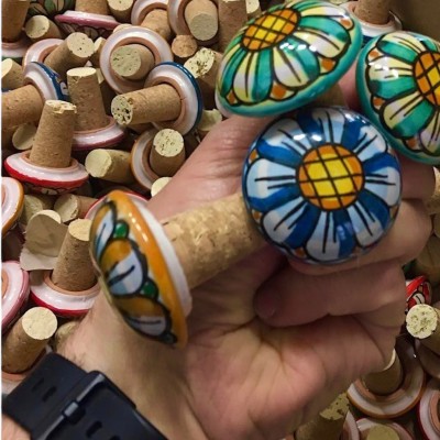 Tappo bottiglia in Ceramica di Caltagirone