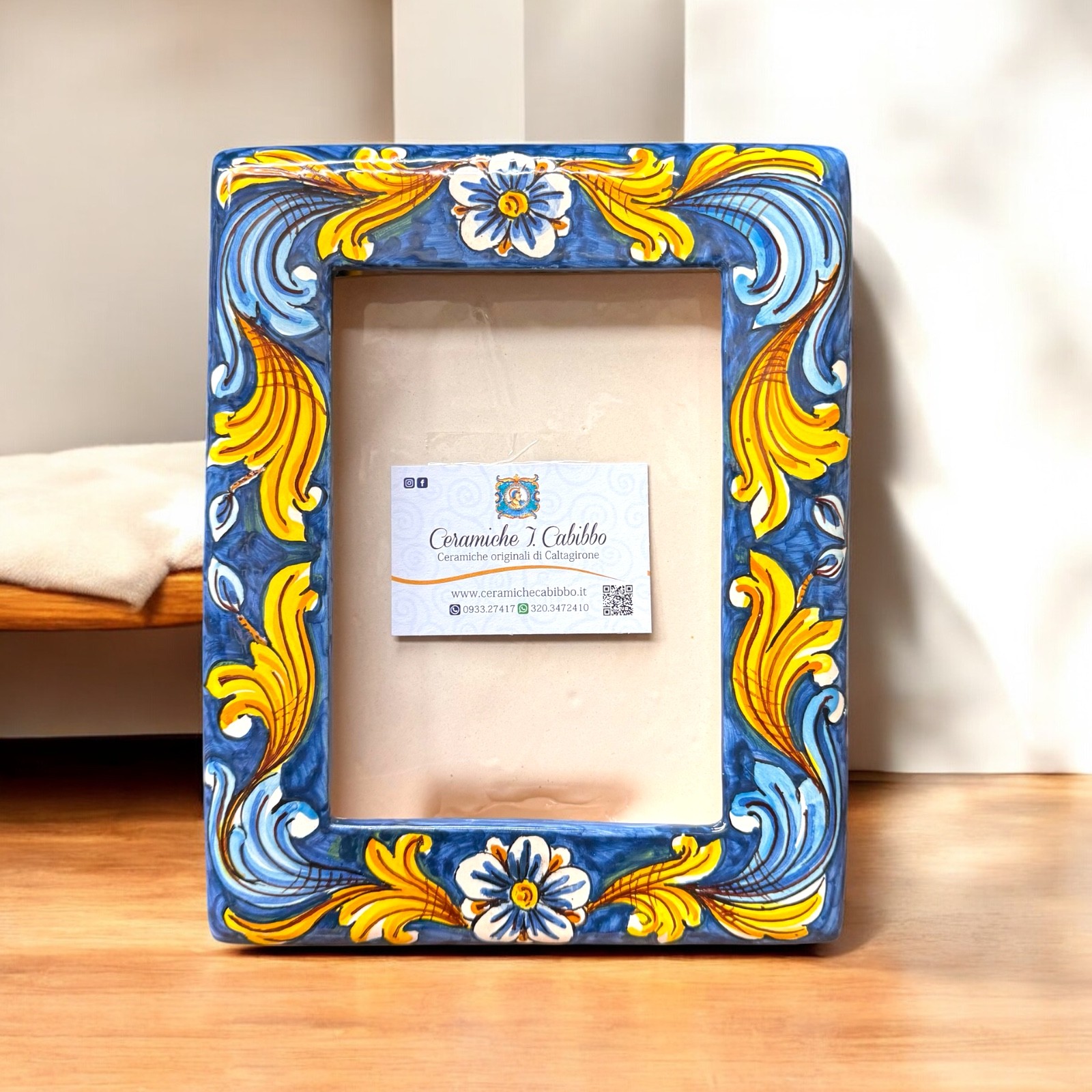 Portafoto in ceramica di Caltagirone