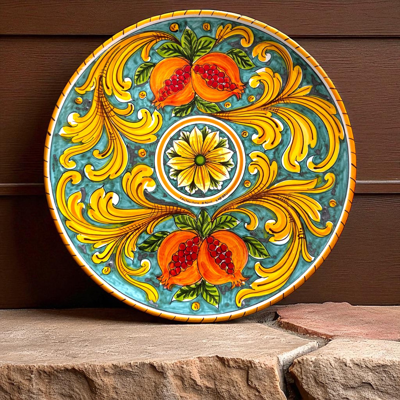 copy of Piatto Decoro Ornato in ceramica di Caltagirone