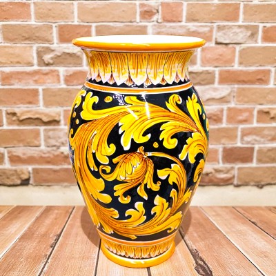 Portaombrelli decoro ornato in ceramica di Caltagirone