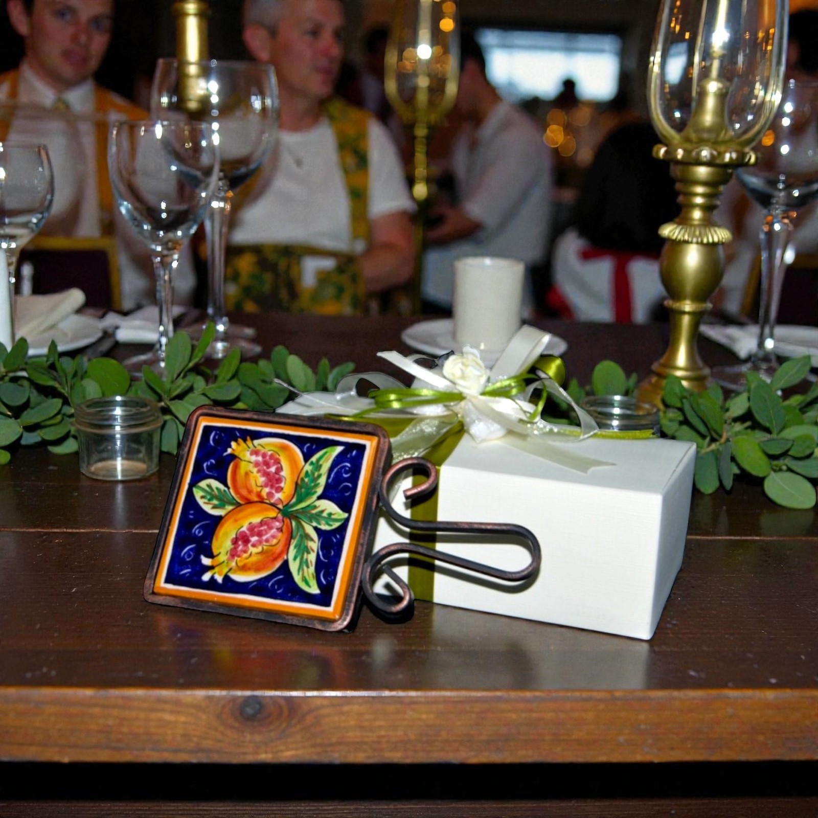 Poggia caffettiera in ceramica di Caltagirone