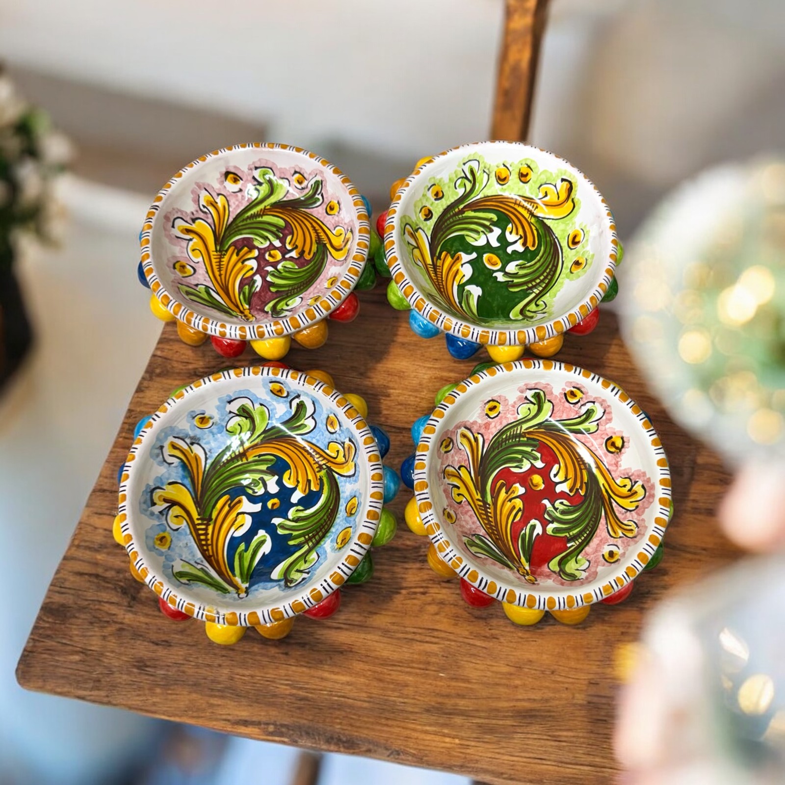 Ciotola a pigna svuota tasche in ceramica di Caltagirone