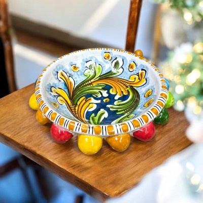 Ciotola a pigna svuota tasche in ceramica di Caltagirone