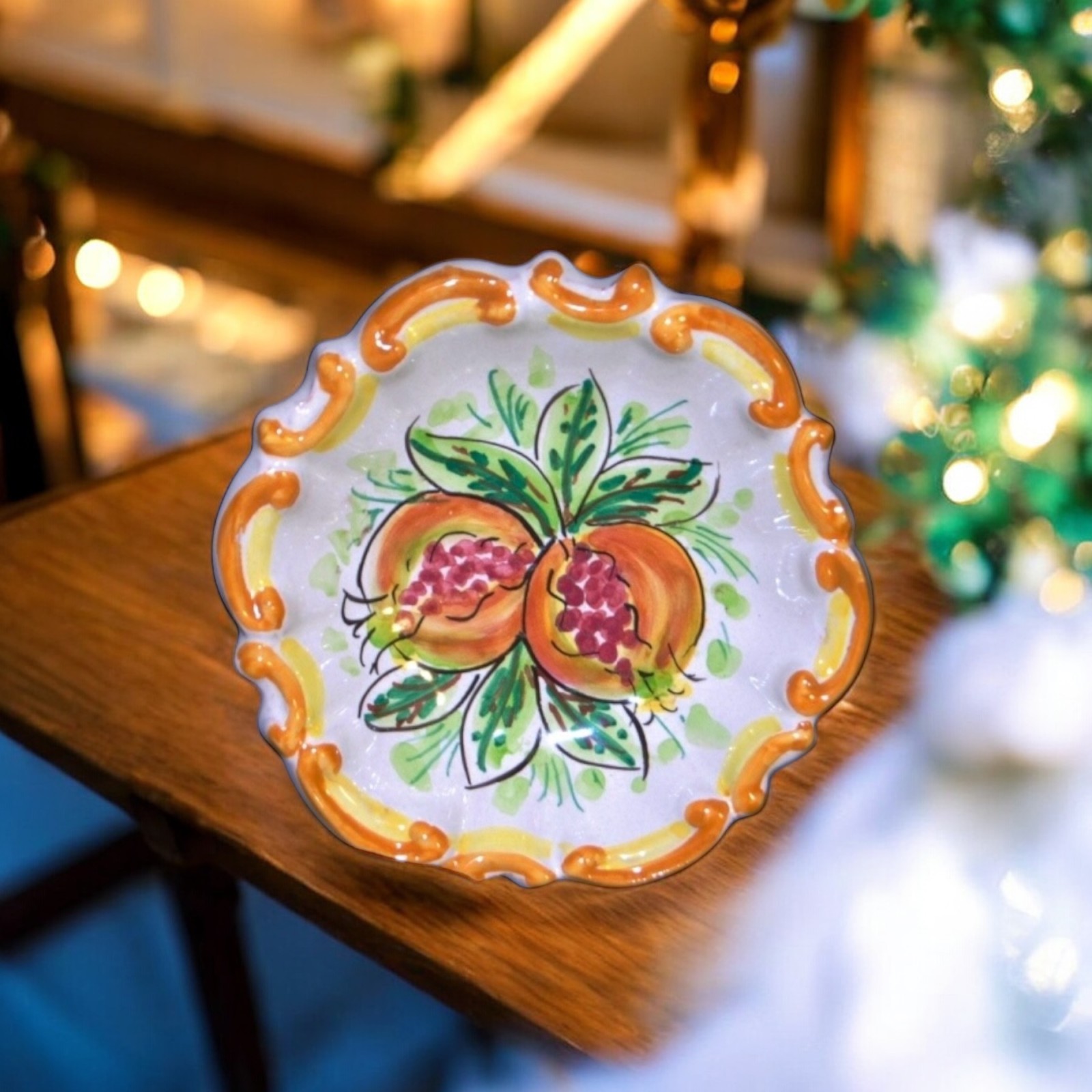 Ciotola barocca Melograni in Ceramica di Caltagirone