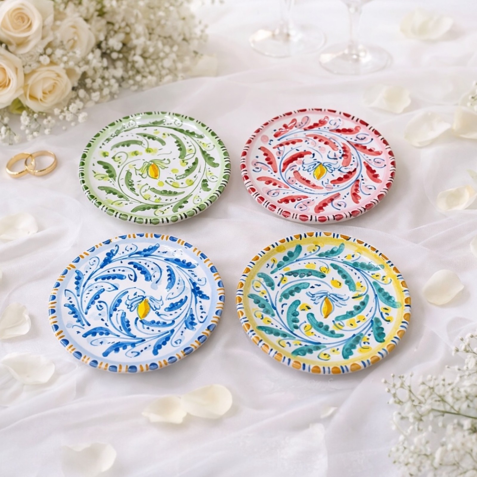 Piatto originale in ceramica di Caltagirone