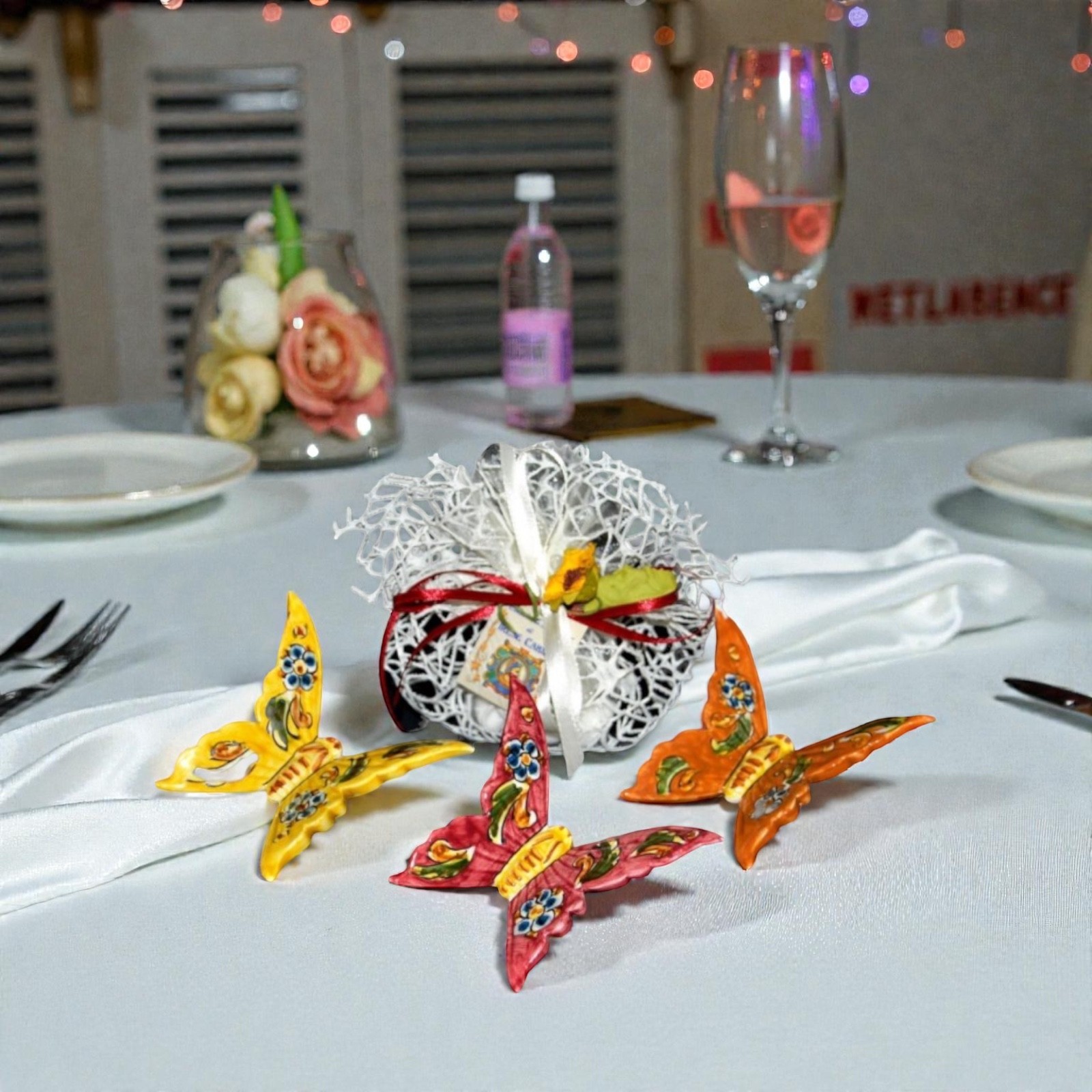 Farfalla in ceramica di Caltagirone.