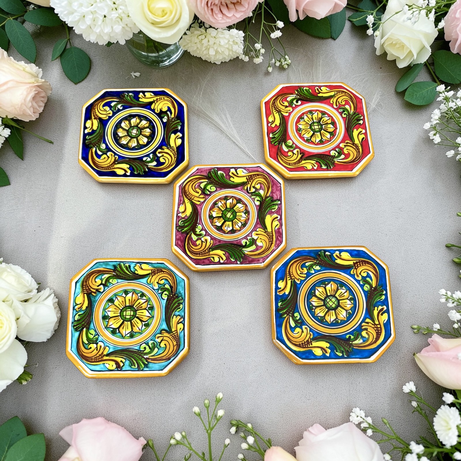 Bomboniere ceramica siciliana Poggia caffettiera