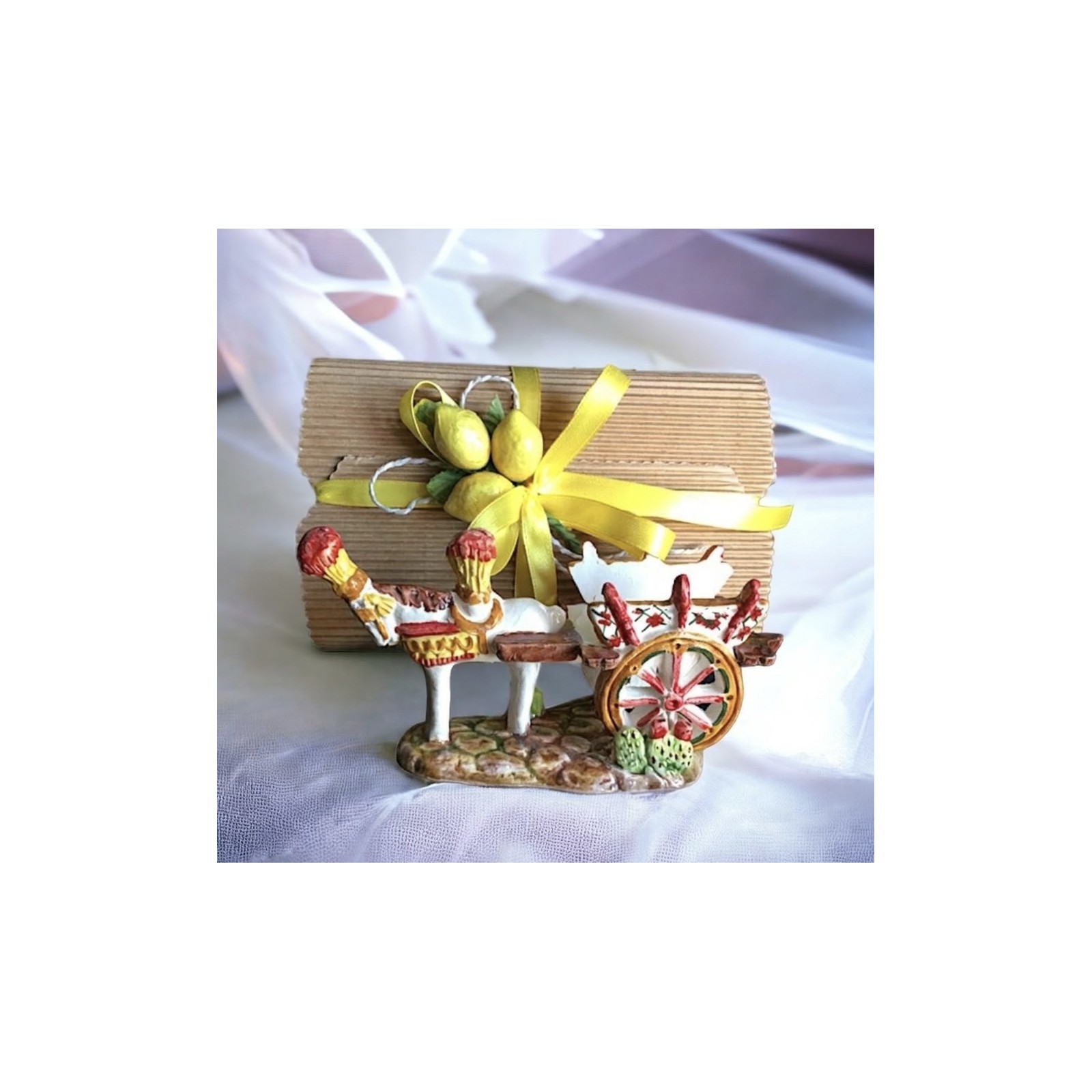 Carretto siciliano in Ceramica di Caltagirone