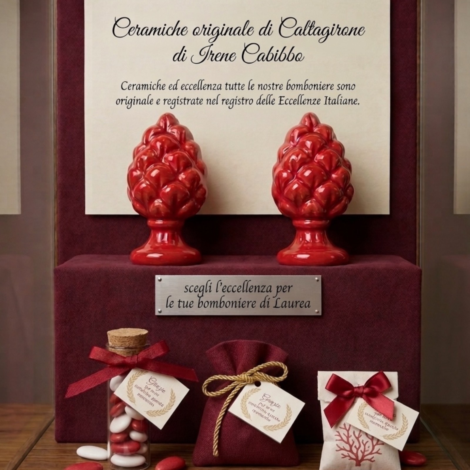 Pigna originale per Laurea in ceramica di Caltagirone