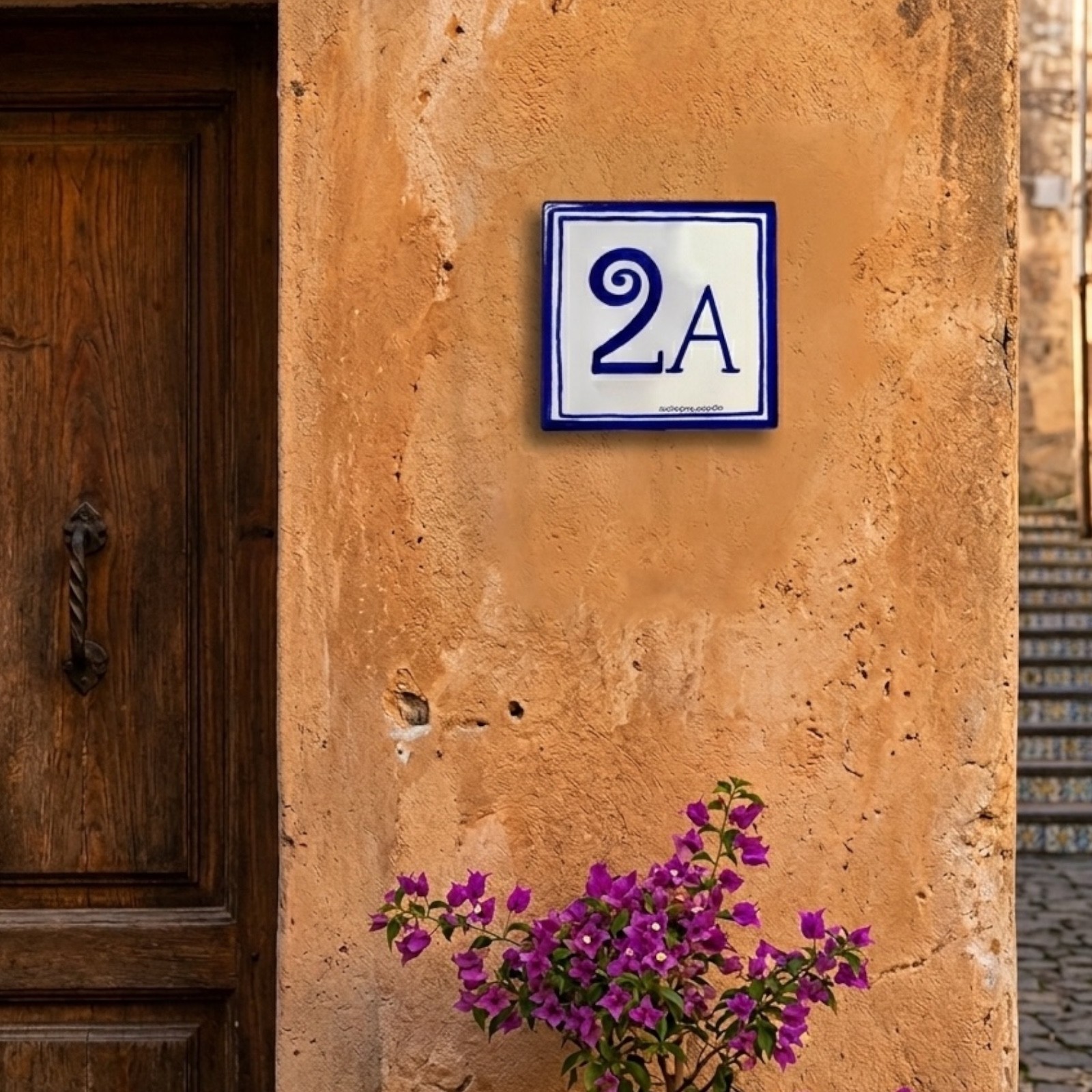 Numero civico in ceramica di Caltagirone