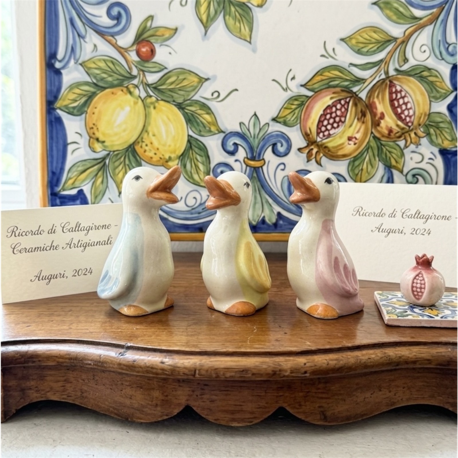 Papera in ceramica di Caltagirone