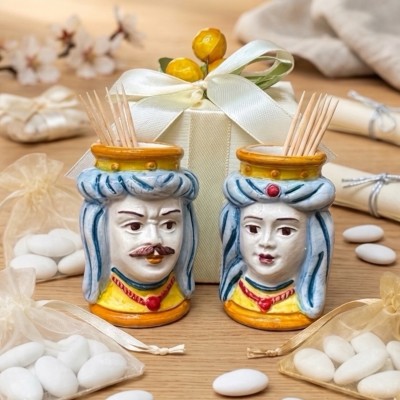 Testa di moro piccola in ceramica di Caltagirone