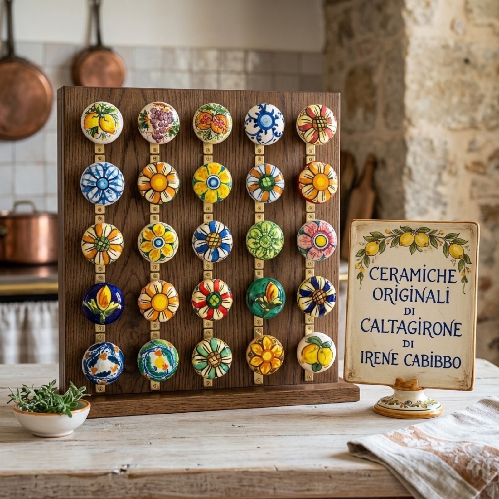 Pomello in ceramica di Caltagirone