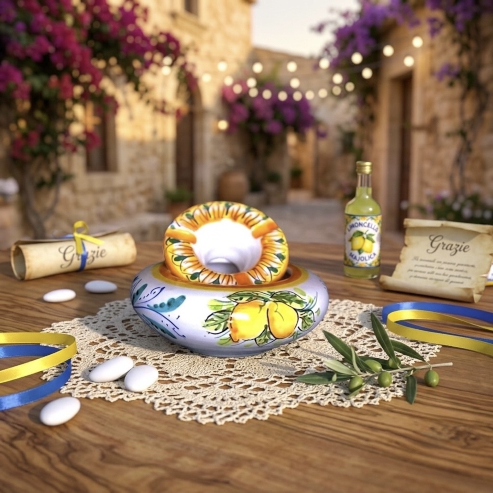 Posacenere turco in ceramica di Caltagirone