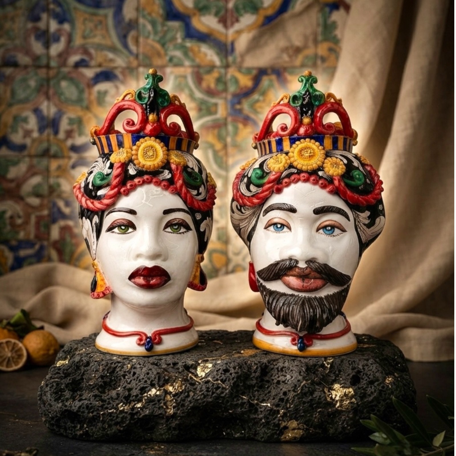 Testa di moro pezzi unici in Ceramica di Caltagirone
