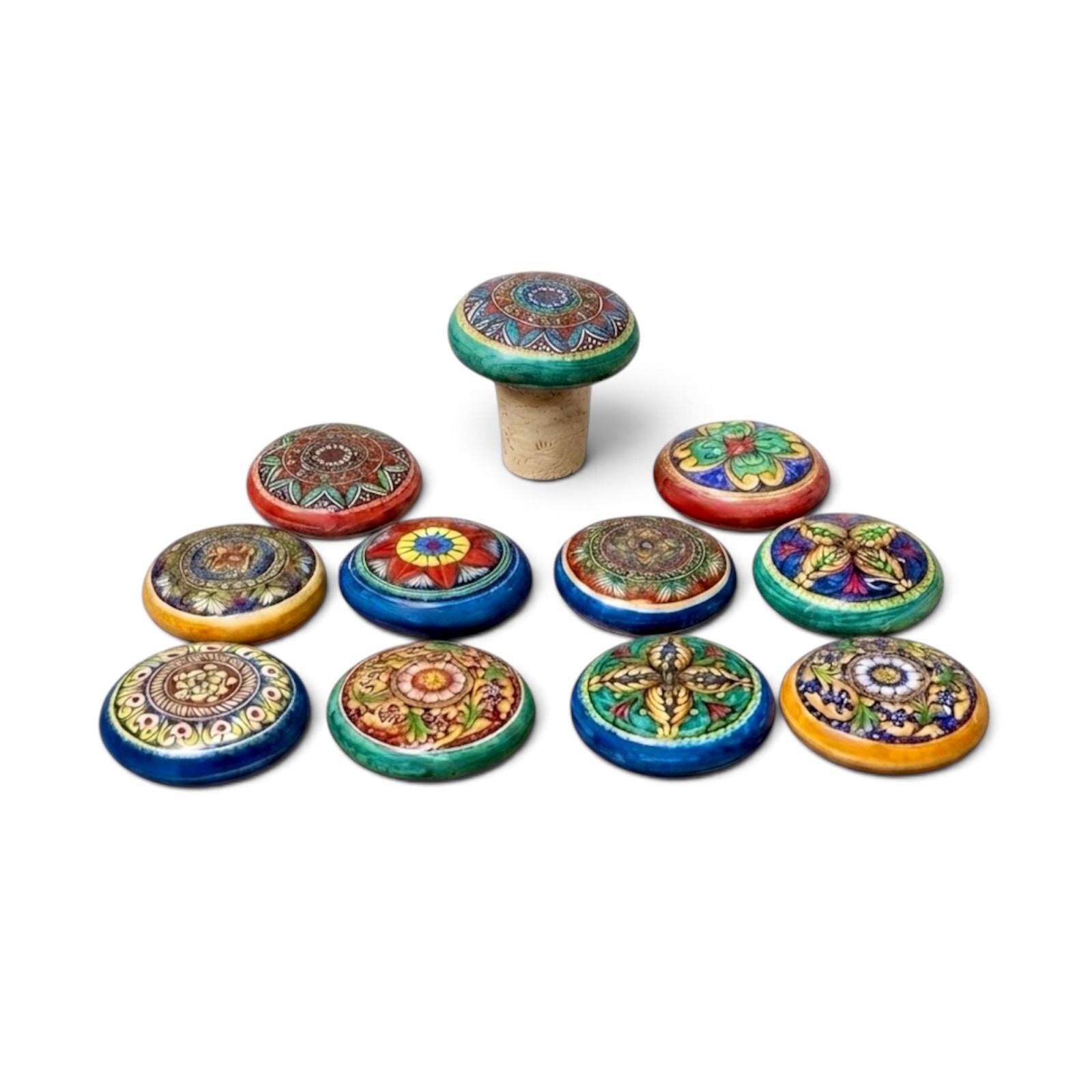 Tappo bottiglia in ceramica di Caltagirone