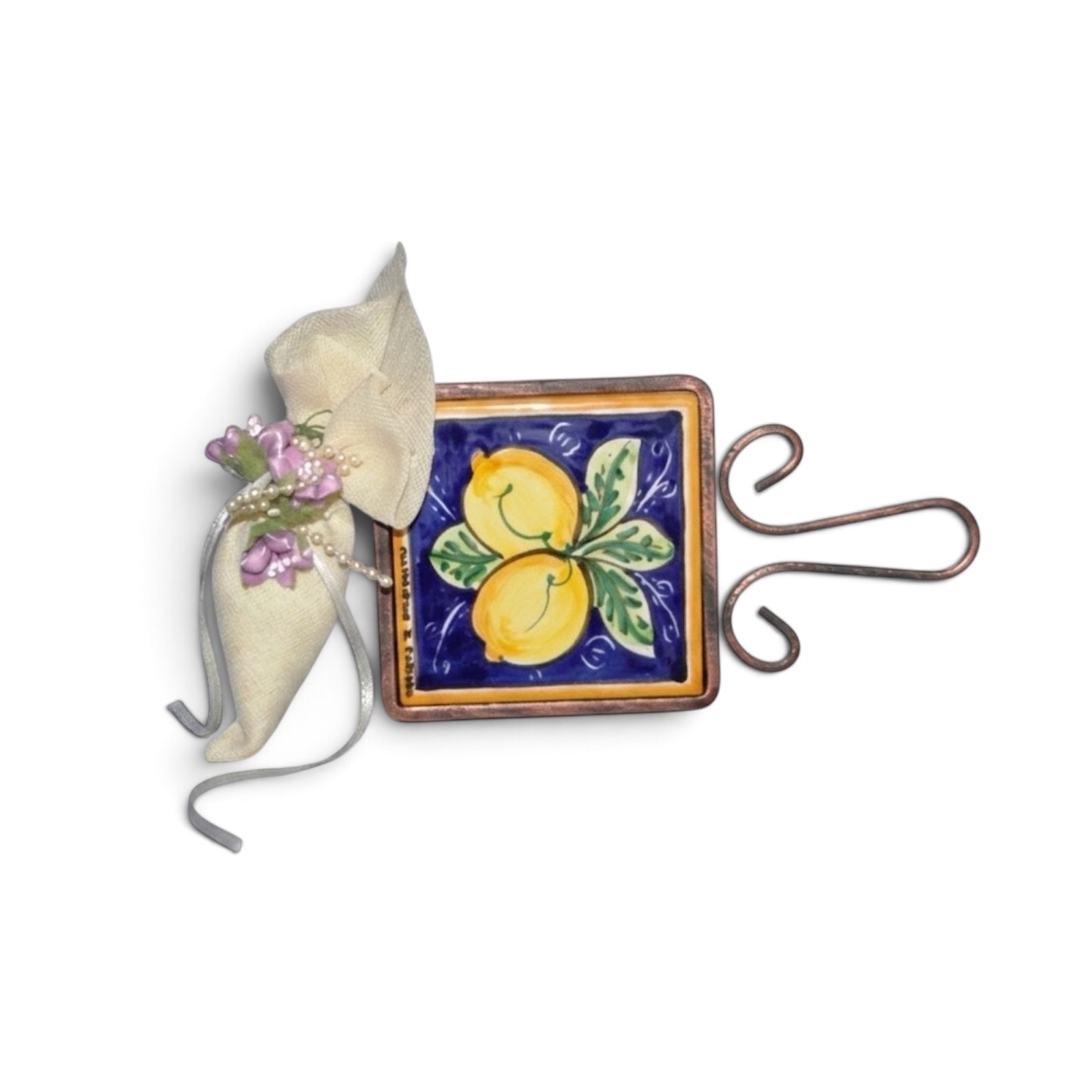 Poggia caffettiera in ceramica di Caltagirone