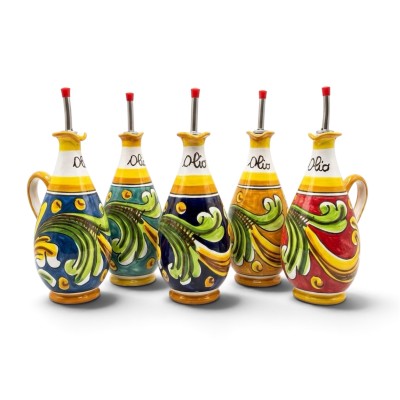 Oliera decoro Ornato in ceramica di Caltagirone