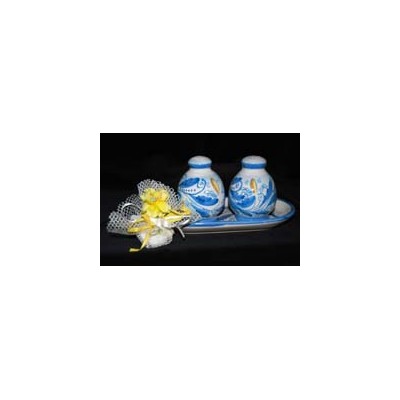 Servizio olio-aceto decoro 600 blu