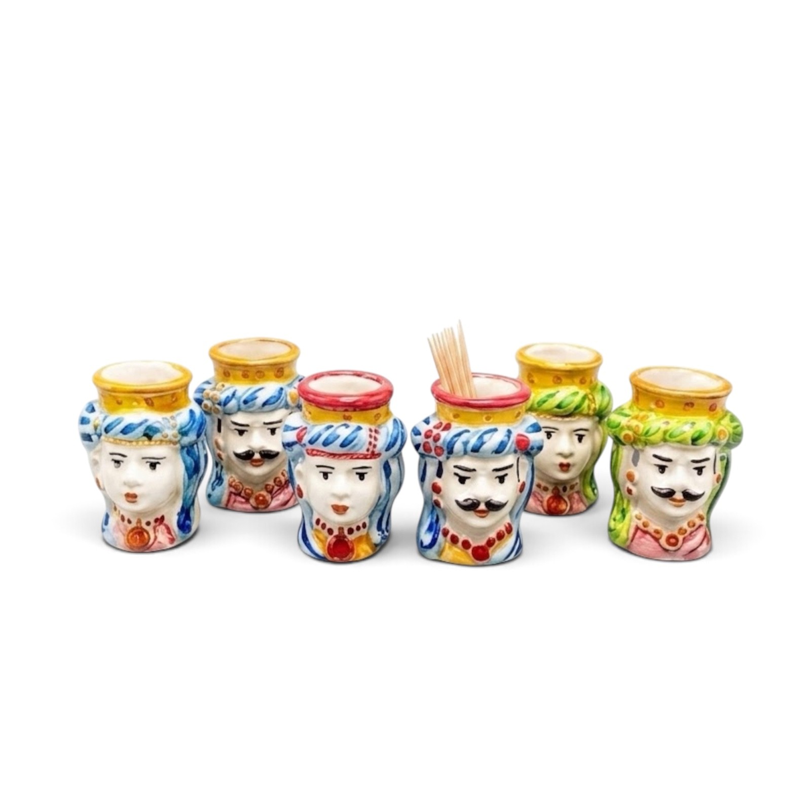 Testa di moro h.6,5 in ceramica di Caltagirone