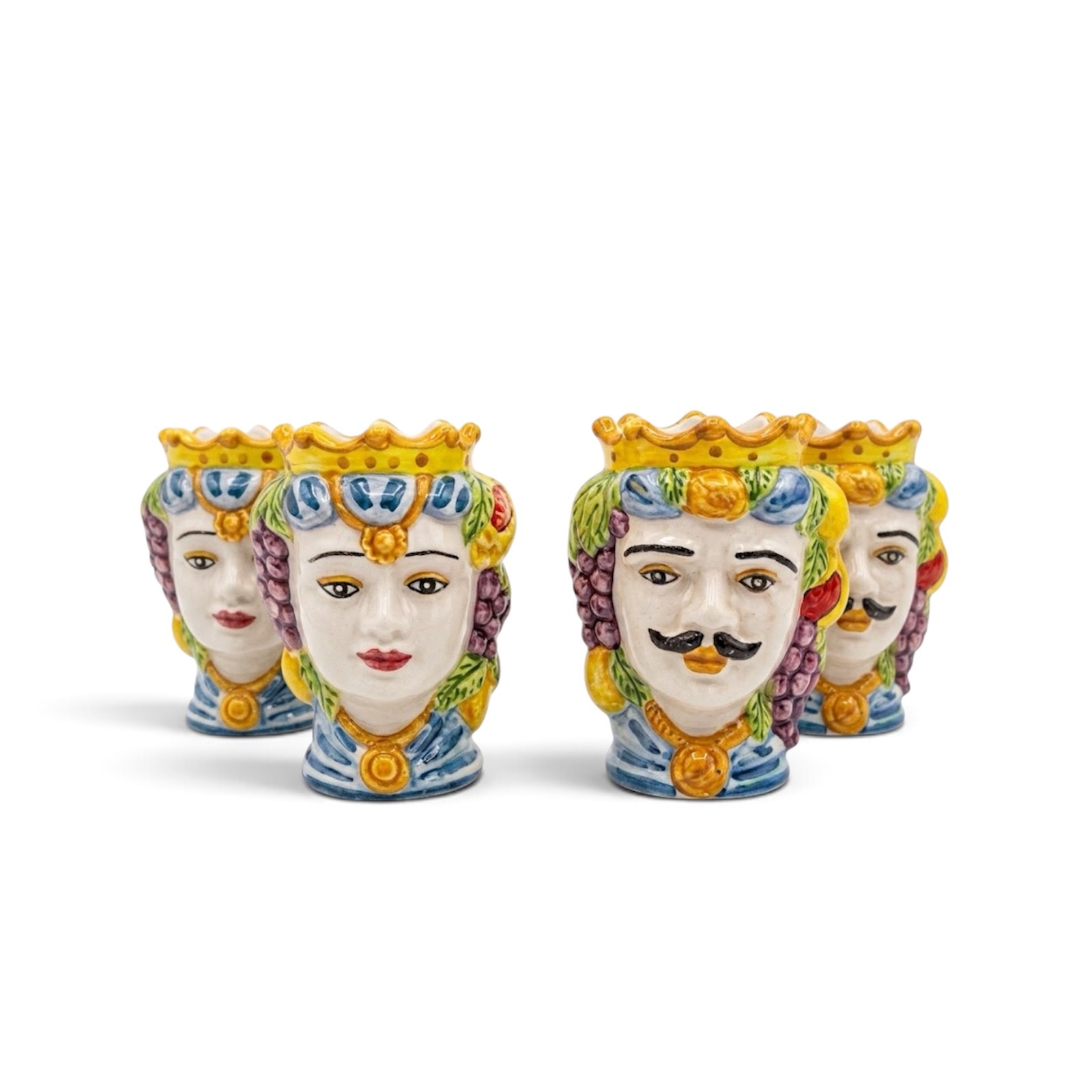 Testa di moro h.10 in ceramica di Caltagirone modello del '900