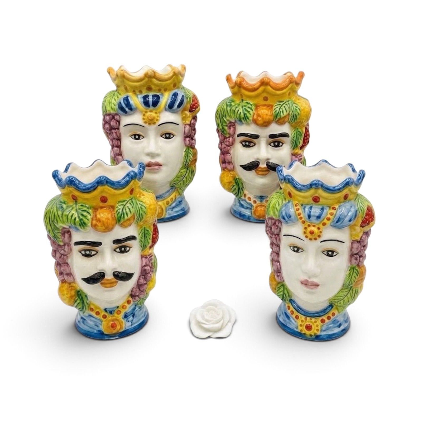 Testa di moro H.11 in ceramica di Caltagirone