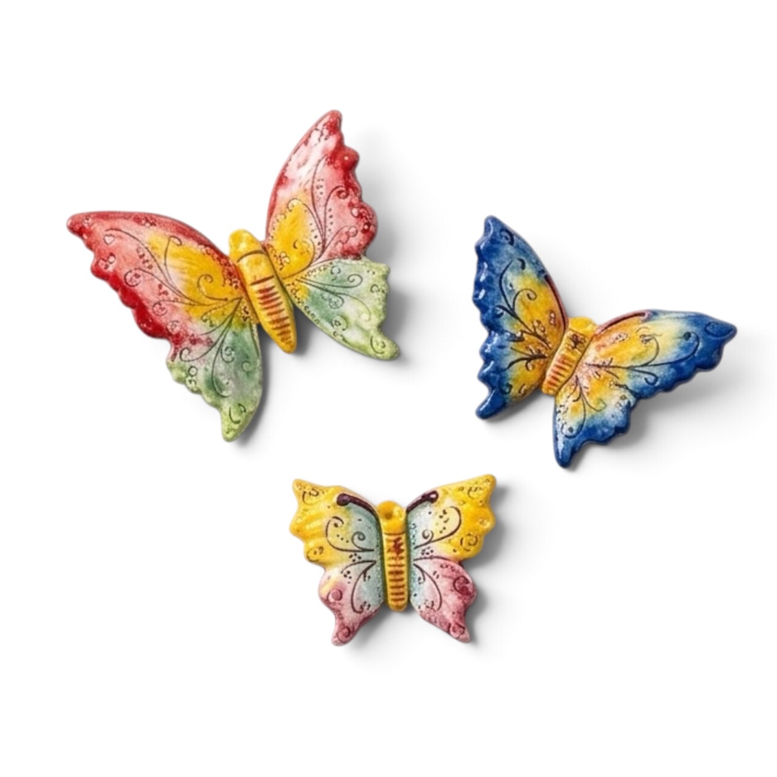 Farfalla originale in ceramica di Caltagirone