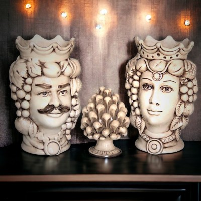 Teste di moro Fumè in Ceramica di Caltagirone