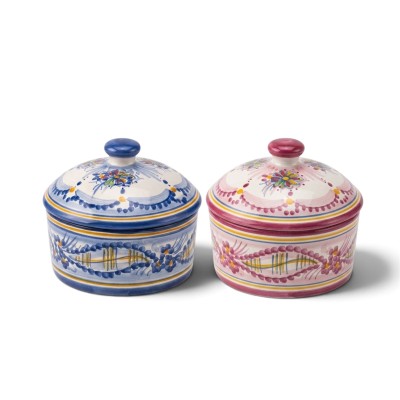 Scatola porta gioie o caramelle in ceramica di Caltagirone