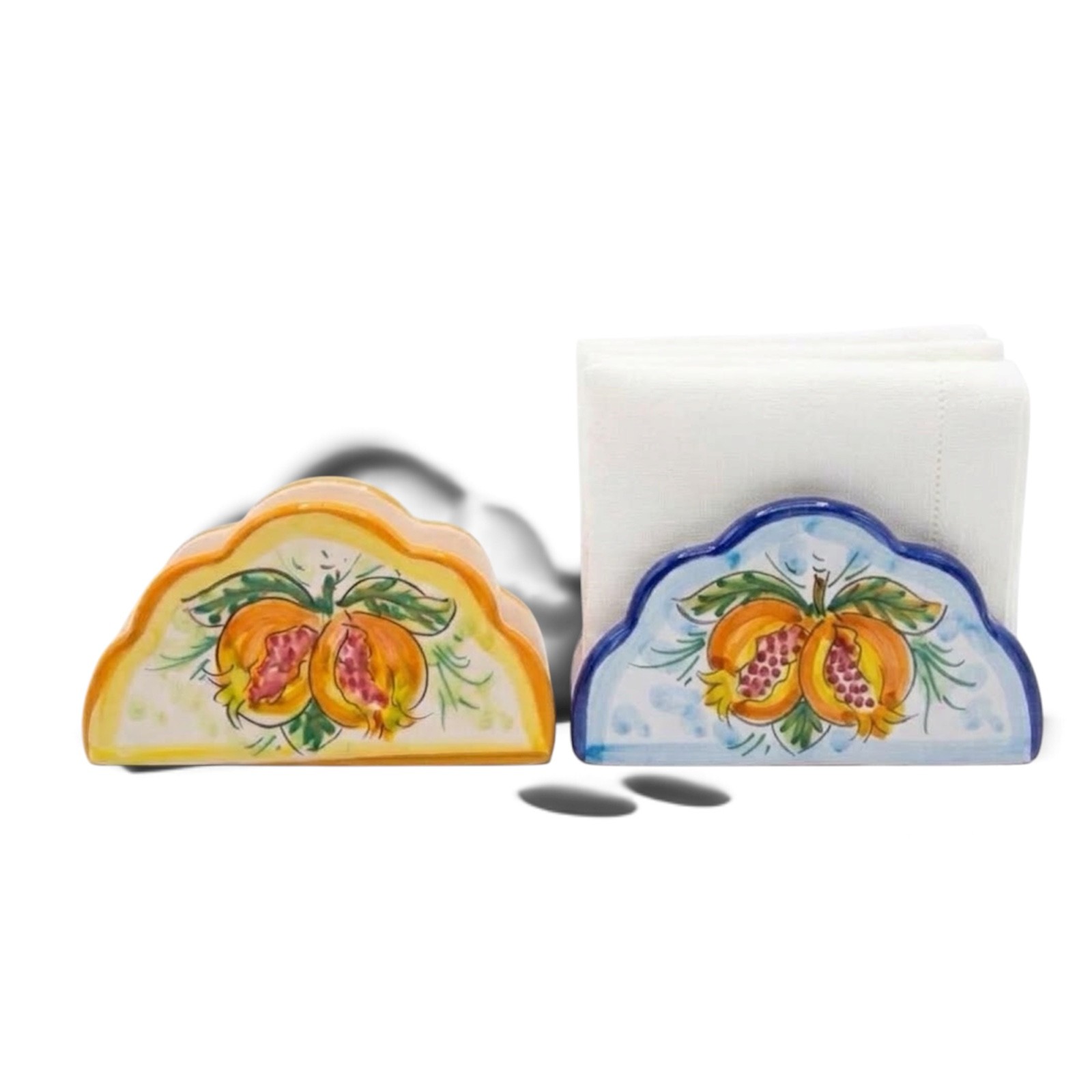 Portatovaglioli in ceramica di Caltagirone