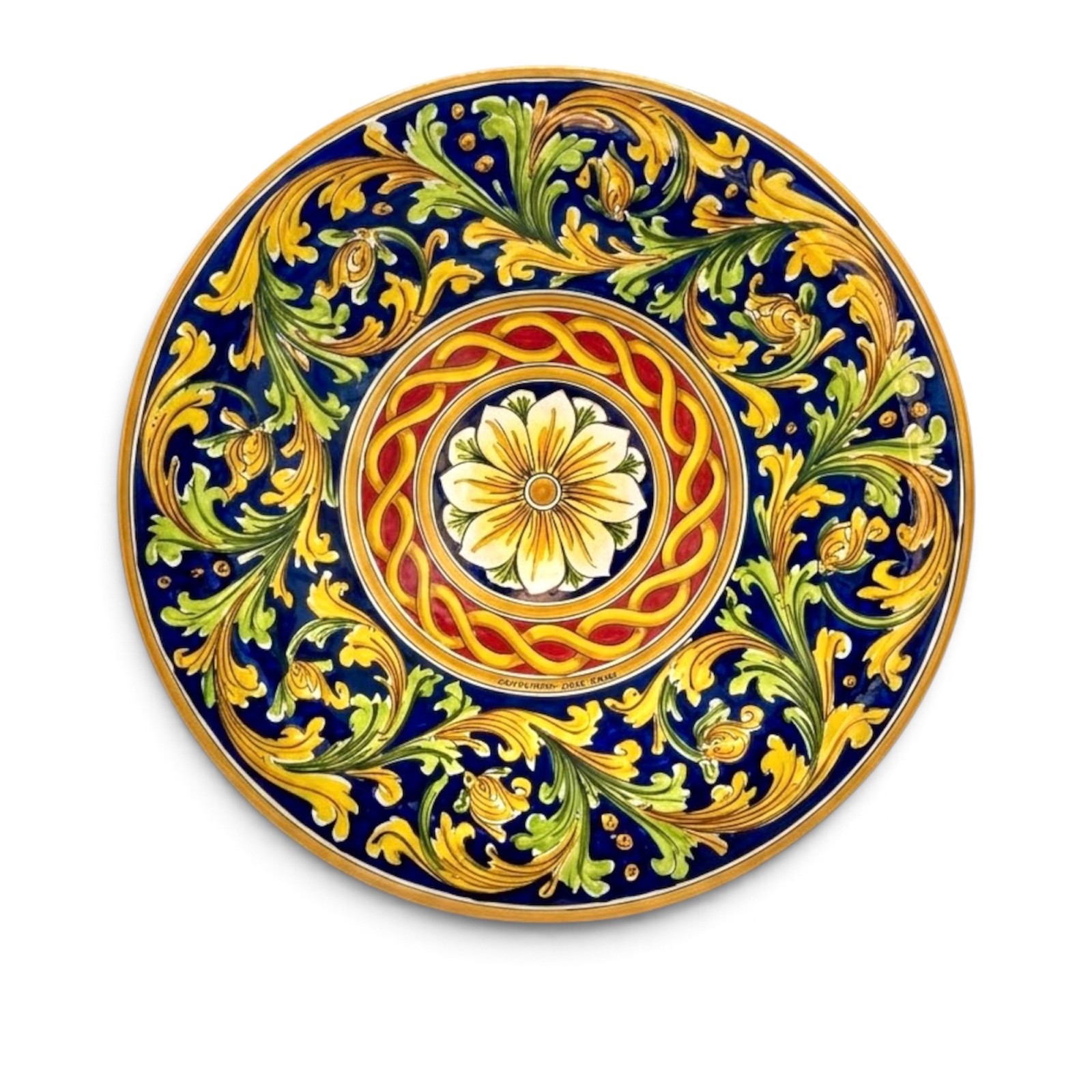 Piatto in Decoro Ornato in ceramica di Caltagirone